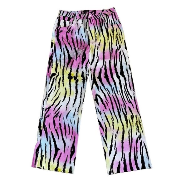 [NWT] Dolls Kill Generation Kiss Tiger Tie Dye Boyfriend Jeans - Size Medium - Picture 2 of 7
